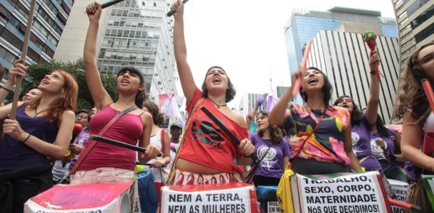 Marcha Mundial das Mulheres na Jornada Continental pela Democracia e contra o Neoliberalismo